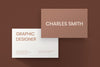 Business Card Mockup Psd In Brown With Front And Rear View