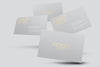 Business Card Mockup Psd In Gray With Front And Rear View