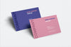 Business Card Mockup Psd In Pink And Purple With Front And Rear View