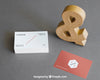 Business Card Mockup With Ampersand Psd