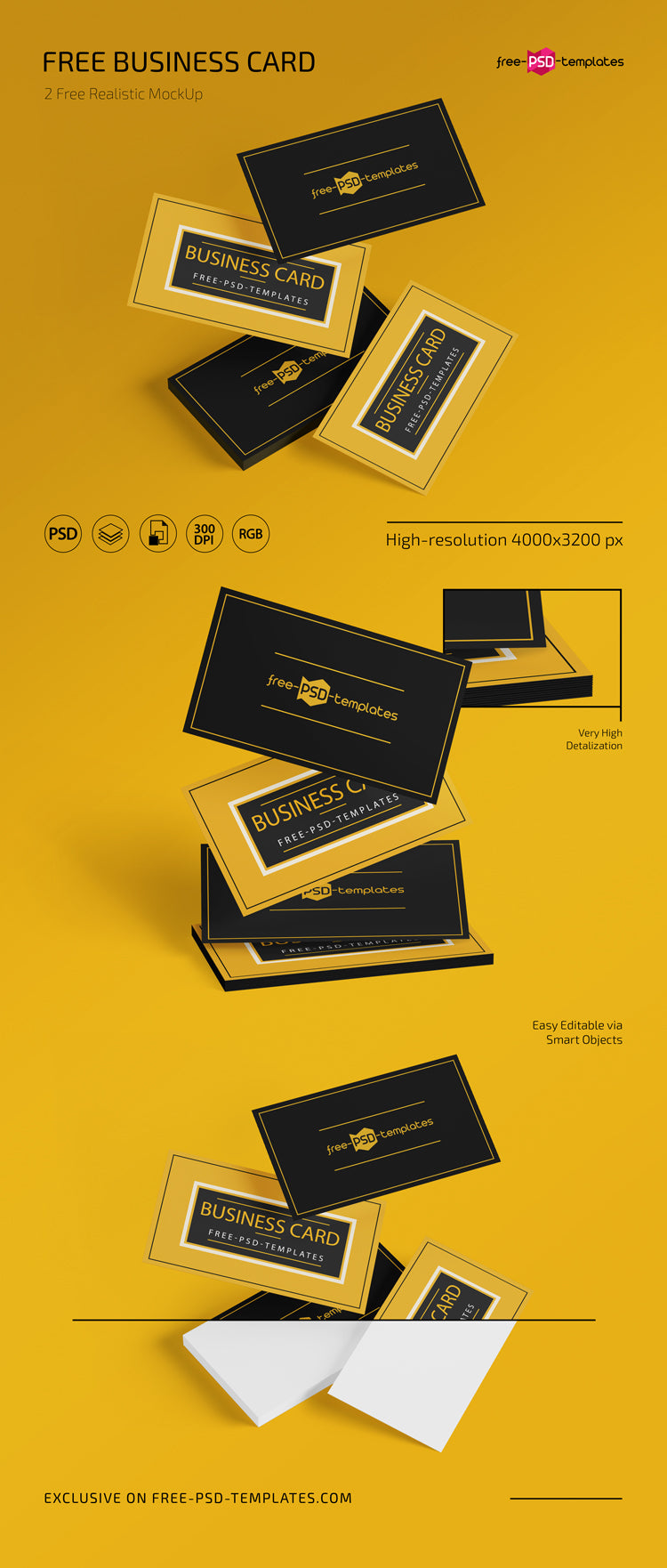 Business Card Mockups In Psd