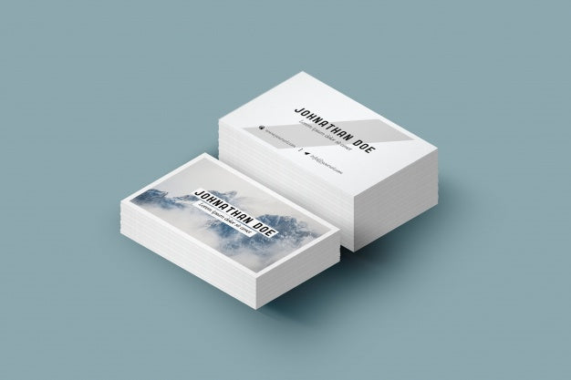 Business Card Pile Mock Up Psd