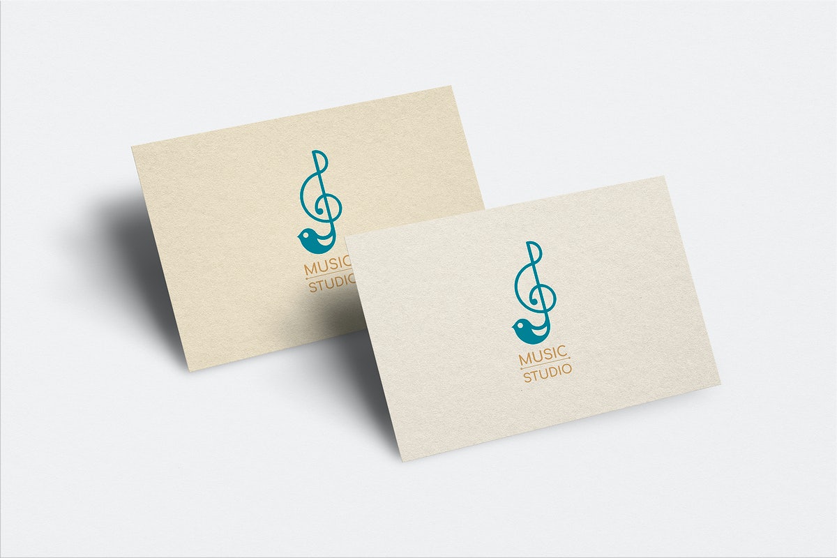 Business Card Psd Mockup Design For Music Company Corporate Identity