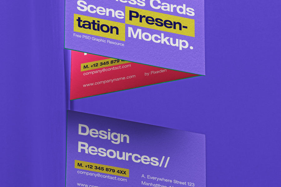 Business Card Psd Scene Mockup Set