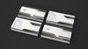 Business Card Showcase Of Four Stacks Psd