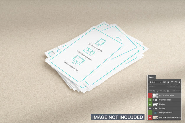Business Card Stacks Mockup Psd