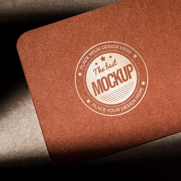Business Card Textured Paper Mock-Up Psd