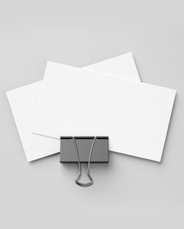 Business Card With Foldback Clip Mockup