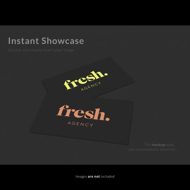 Business Card With Logo On Dark Bakcground Mock Up Psd