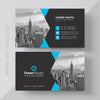 Business Card With Photo Of City Psd