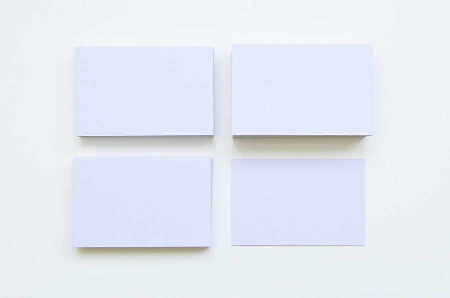 Empty Blank White Business Cards Photo Mockup
