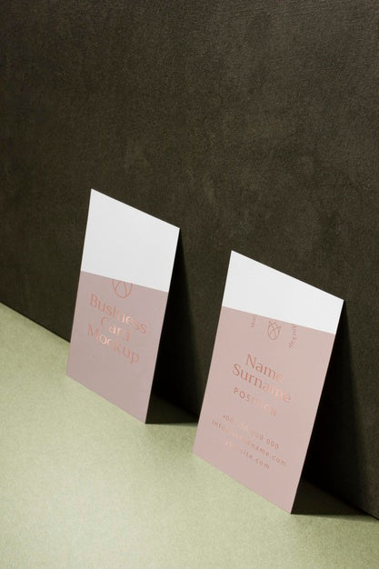 Business Cards High Angle Psd