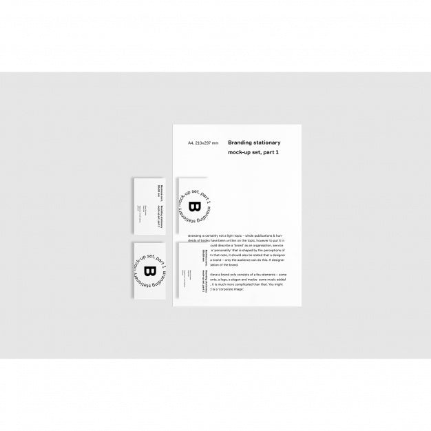 Business Cards Mock Up On White Backgrou Psd