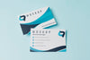 Business Cards Mock-Up Top View Psd