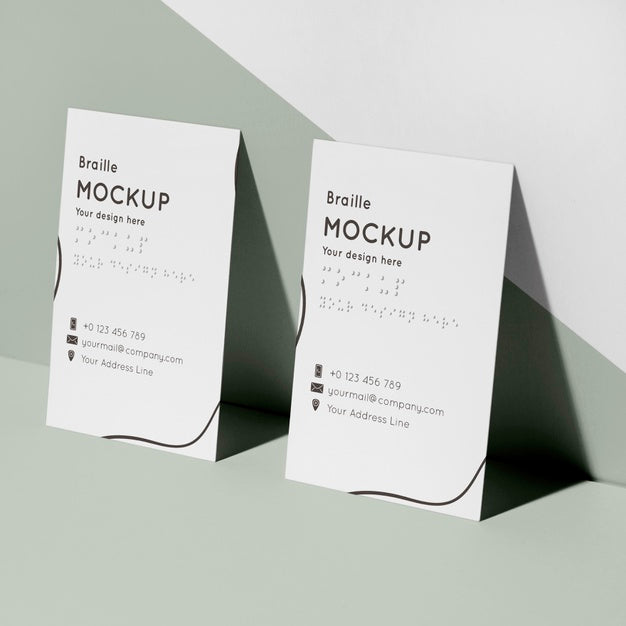 Business Cards With Embossed Braille Writing Psd
