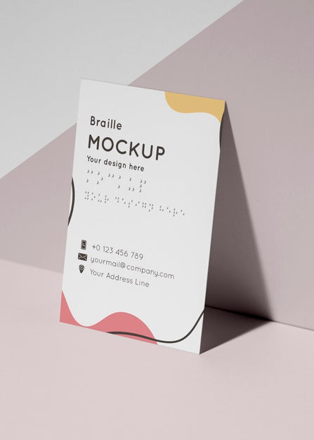 Business Cards With Embossed Braille Writing Psd