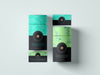 Business Cards With Paper Tube Box Mockup