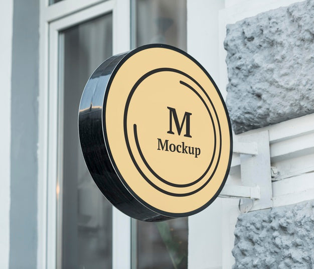 Business Company Sign Mock-Up Composition Psd