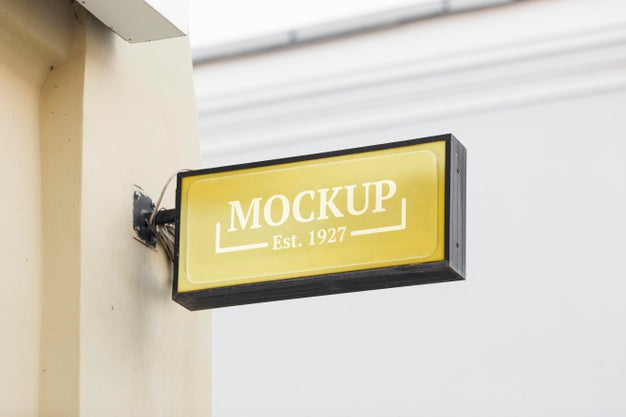 Business Company Sign Mock-Up Composition Psd