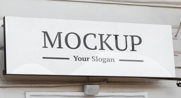 Business Company Sign Mock-Up Outdoors Psd