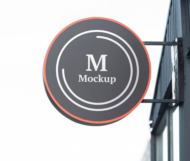 Business Company Sign Mock-Up Outside Psd