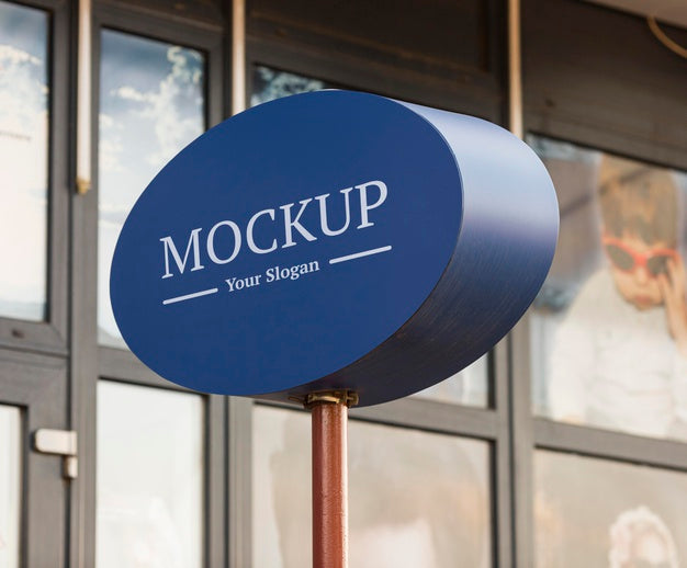 Business Company Sign Mock-Up Outside Psd