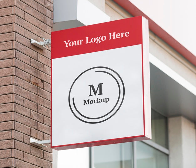 Business Company Sign Mock-Up Outside Psd