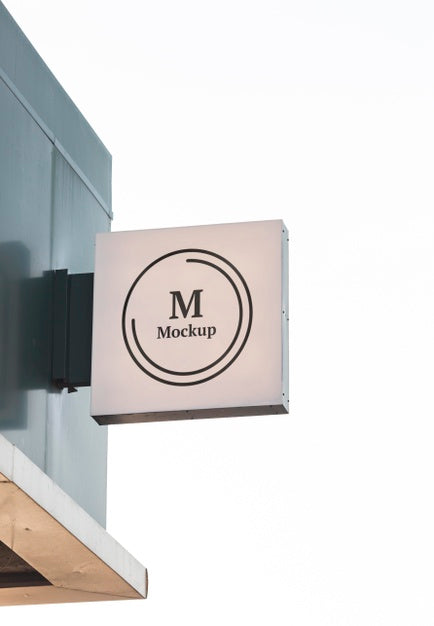 Business Company Sign Mock-Up Outside Psd