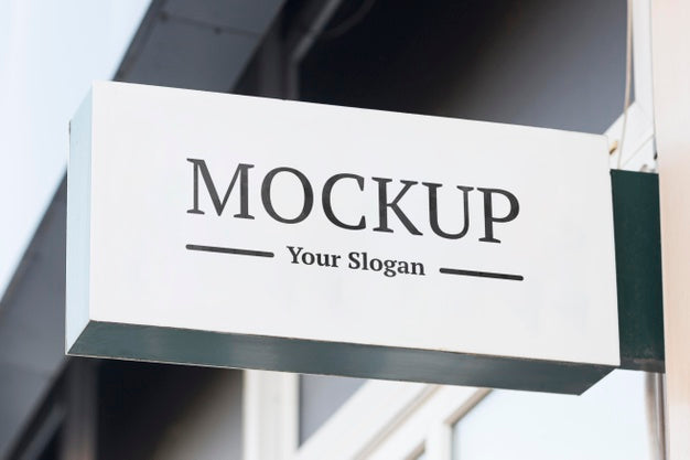 Business Company Sign Mock-Up Outside Psd