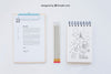Business Composition With Clipboard, Pencils And Notebook Psd
