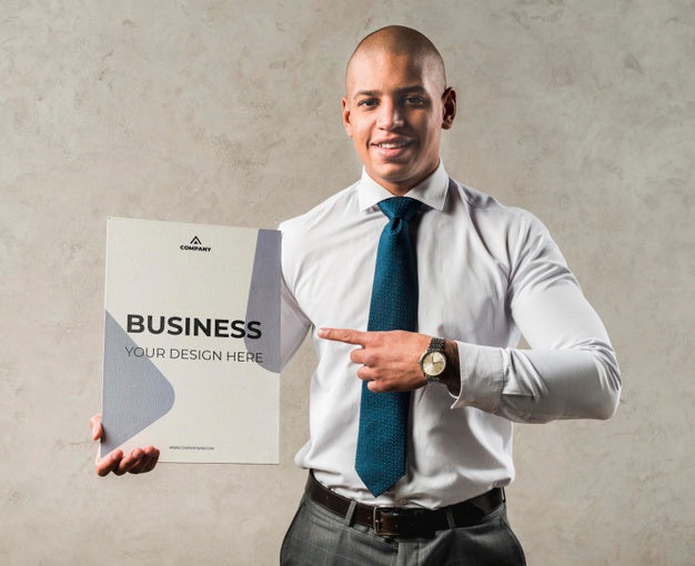 Business Concept With Smiley Man Psd