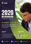 Business Conference Poster With Businessman Psd