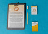 Business Contract Mock-Up Paper And Cards Psd
