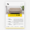 Business Flyer Template With Couch In Living Room Psd