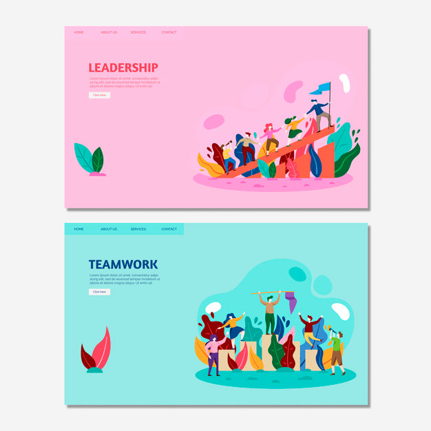 Business Landing Page Mockups Psd