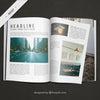 Business Magazine Mockup with Open Page