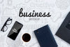 Business Mock-Up With Devices And Glasses Psd