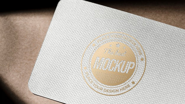 Business Paper Card Mock-Up With Coarse Surface Psd