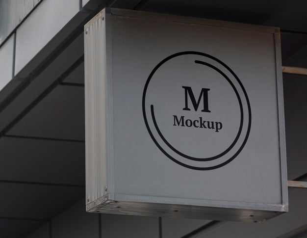 Business Sign Mock-Up Outdoors Psd