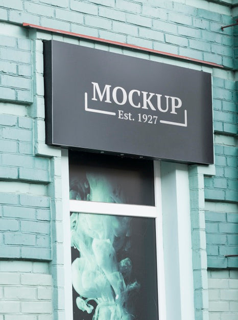 Business Sign Mock-Up Outdoors Psd