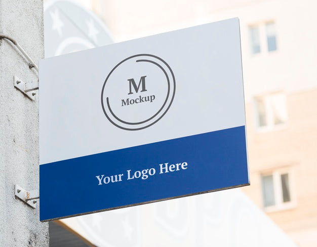 Business Sign Mock-Up Outside Psd