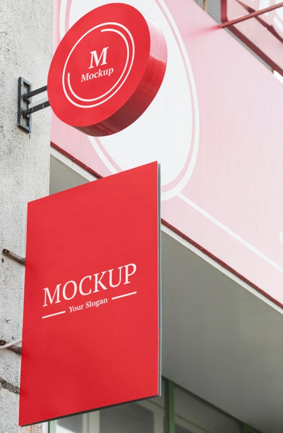 Business Sign Mock-Up Outside Psd