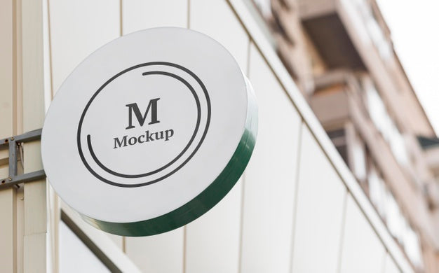 Business Sign Mock-Up Outside Psd