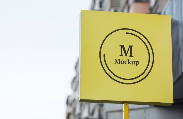 Business Sign Mock-Up Outside Psd
