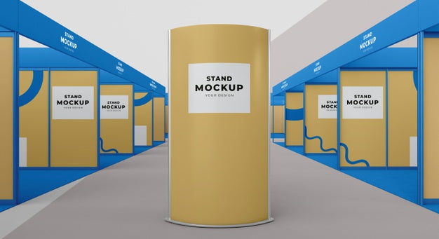 Business Stand And Booth Mock-Up Psd