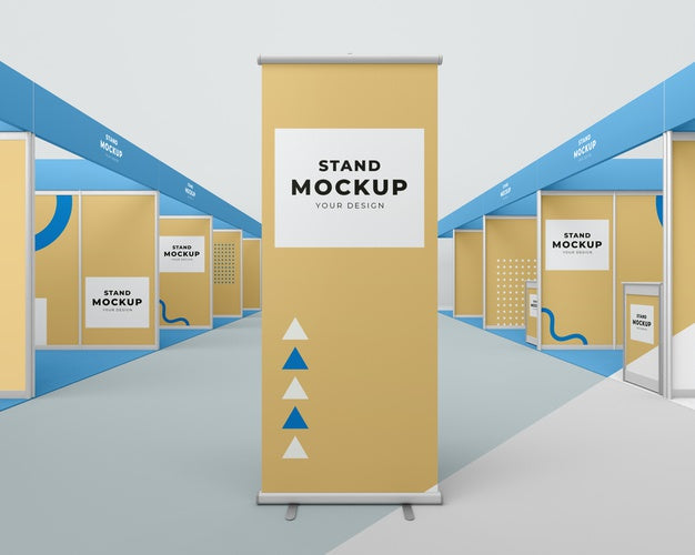 Business Stand And Booth Mock-Up Psd