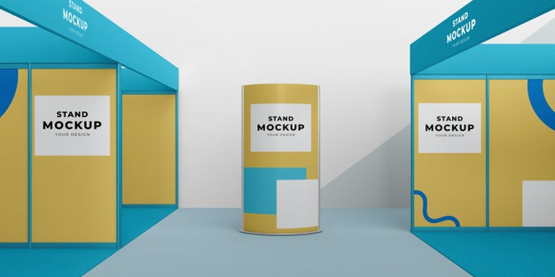 Business Stand And Booth Mock-Up Psd