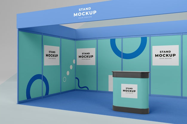 Business Stand And Booth Mock-Up Psd