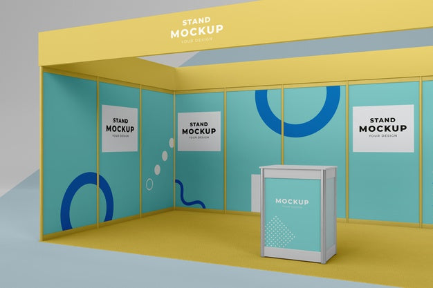 Business Stand And Booth Mock-Up Psd