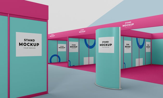 Business Stand And Booth Mock-Up Psd